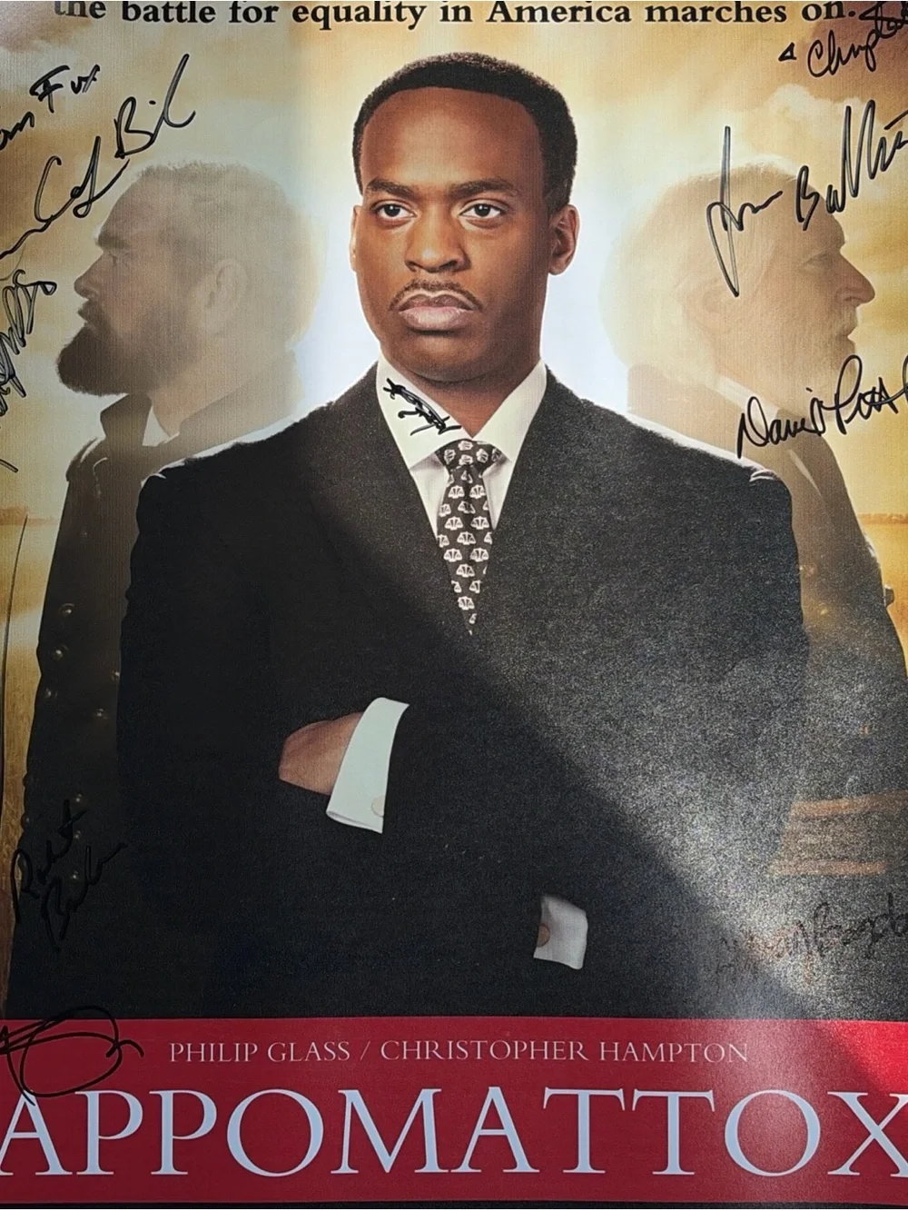 Appomattox Signed Theater Poster 2015 Christopher Hampton Cast Kennedy Center